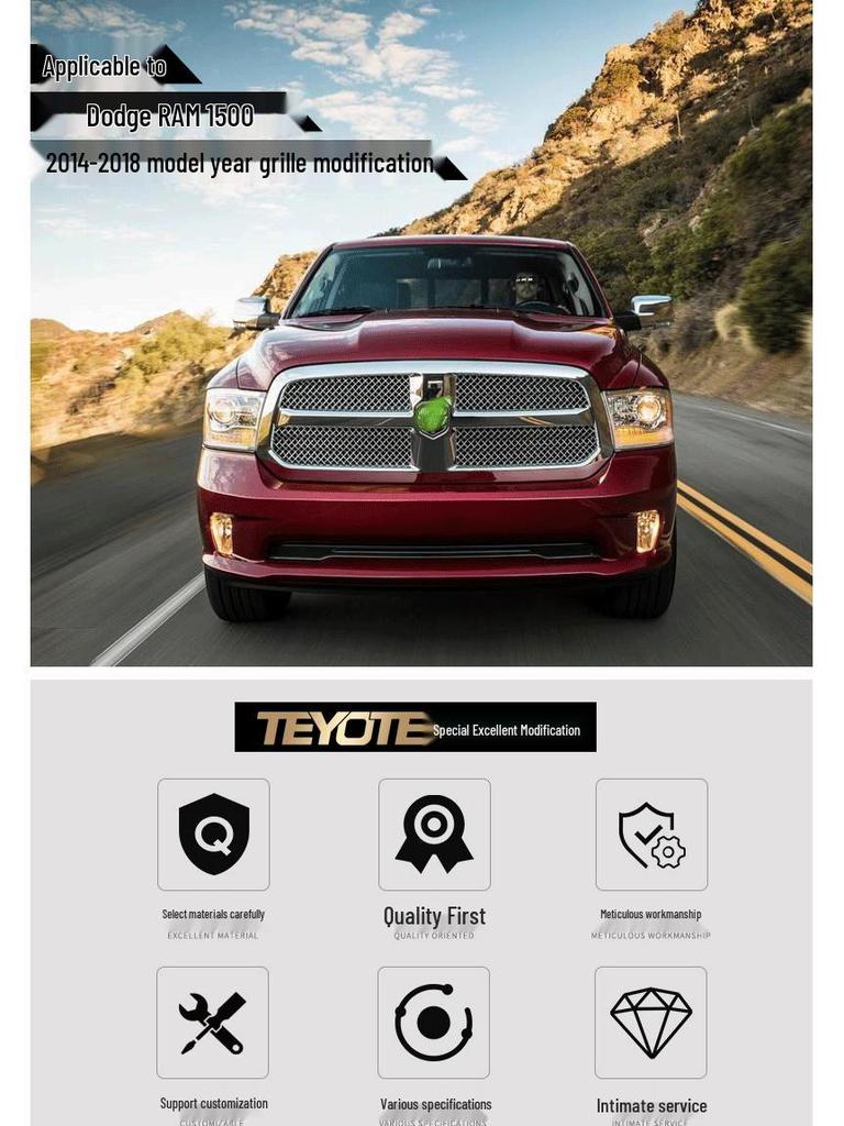 14-18 Dodge RAM 1500 Honeycomb Martin Style Grille