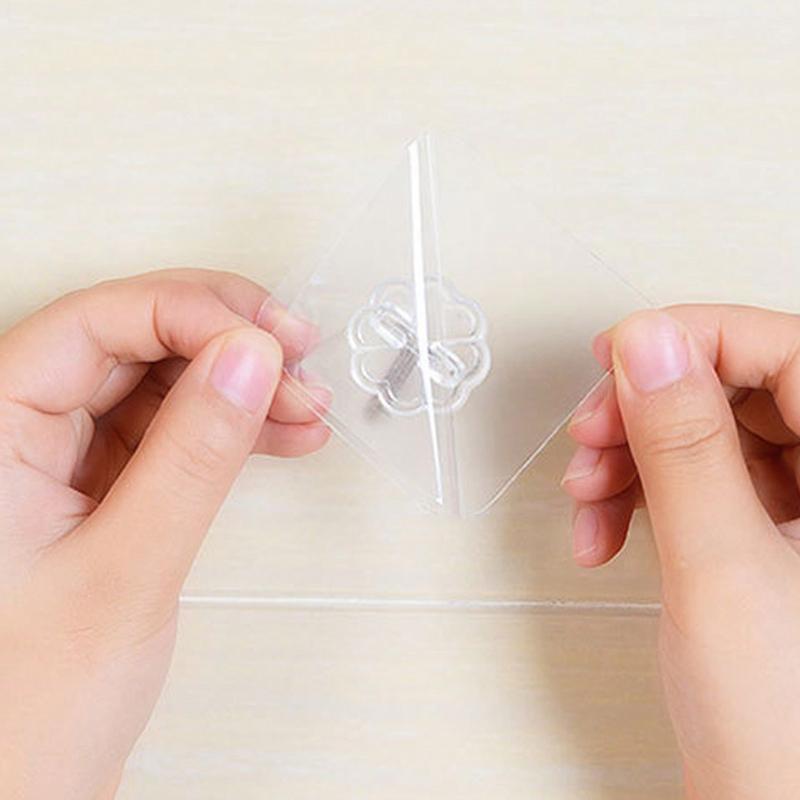 

10pcs Translucent Strong Adhesive Hook, No Drilling Needed For Clothes, Utensils, Kitchen And Bathroom 1pcs белый