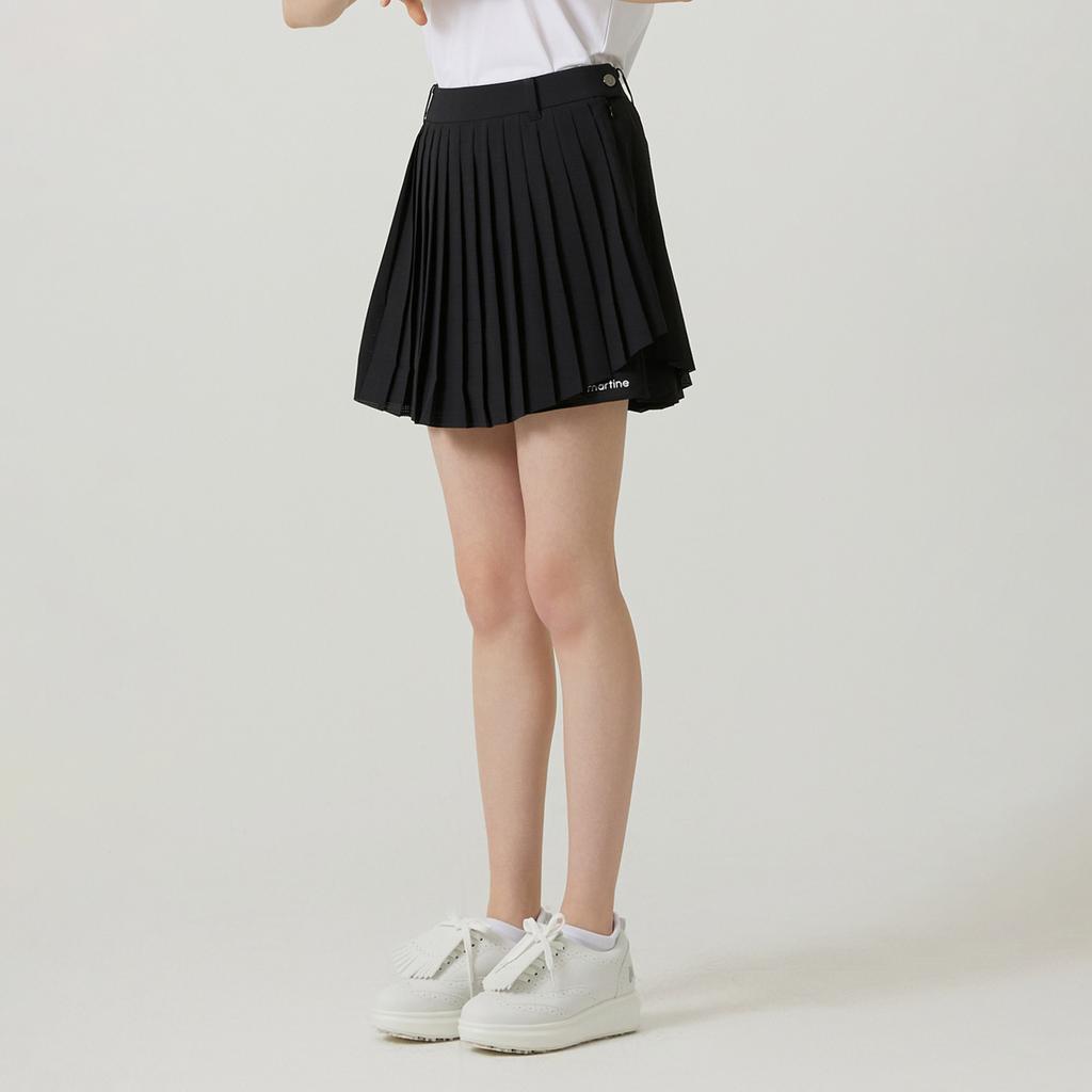 MARTINE GOLF Pleats Wrap Culottes_Black