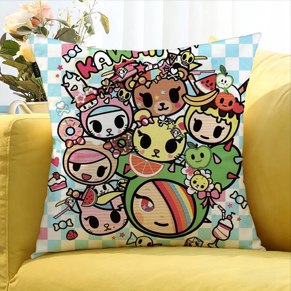 T-Tokidoki-S   Various Sizes Square Pillow Case For Car Home Bedchamber Decor