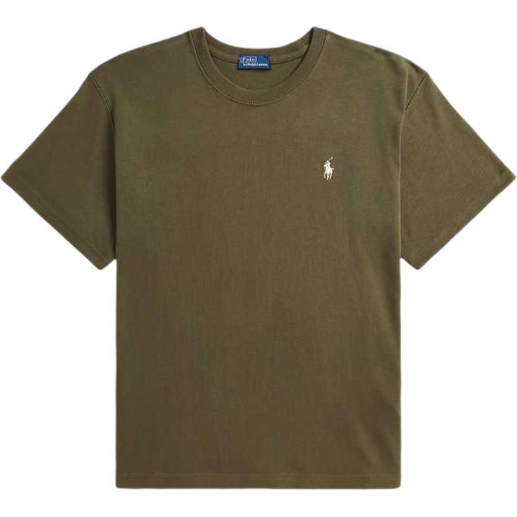 

Polo Ralph Lauren Футболка женская хлопковая свободного кроя с круглым вырезом оливково-зеленая WMPOKNINCU21-165 S