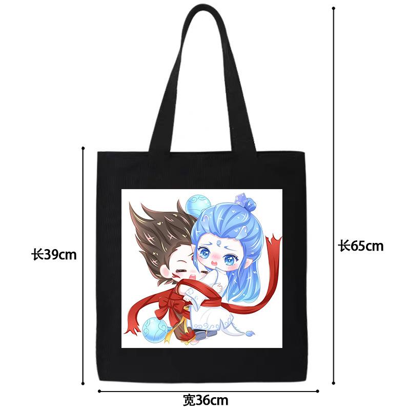 Nezhas Teufelskind Freches Meer Aobing Ausdruckspaket Niedlicher CP Avatar Canvas-Tasche Student Große Kapazität Umhängetasche Explosion