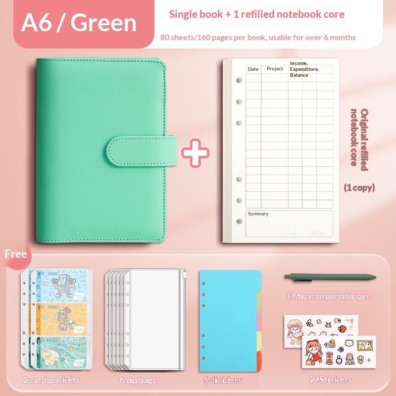 Macaron Children's Bookkeeping Book Loose-leaf Primary School Student Handbook Savings Book Can Put Money Financial Wallet Bookkeeping Book