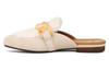 Women's Slippers UGG Rubber Sole Closed Toe Slippers Women's Almond White