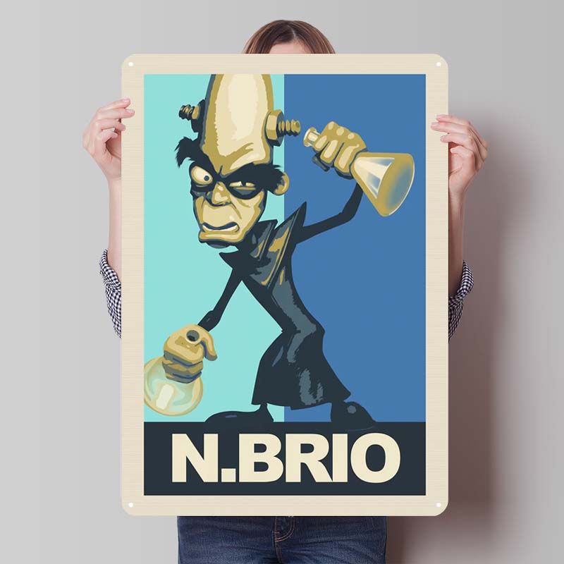 Crash Bandicoot Posters Classic Game Metal Signs Wall Art Mural Custom Tinplate Plaques for Gamers Gaming Room Decoration Retro