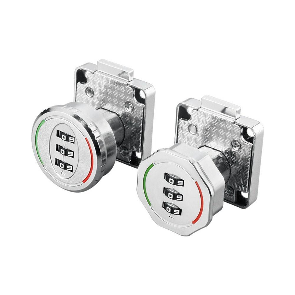 Home Security Drawer Combination Lock 3 Digital Code Wardrobe Code Lock Password Locker  Cabinet