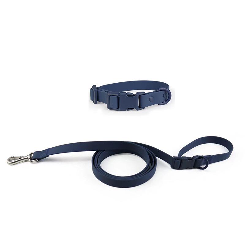 Macaron Color PVC Dog Collar & Leash Set - Soft & Comfortable