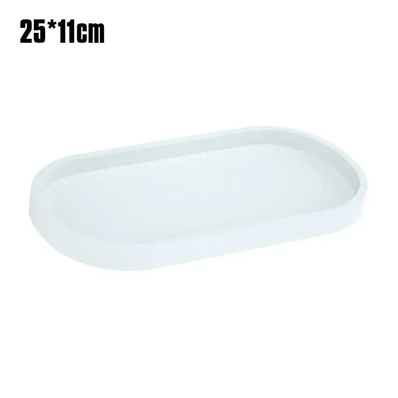 Bathroom Tray Countertop Silicone Vanity Tray Cosmetic Perfume Organizer Tray Vanity Sink Tray Key Accessories Tray New