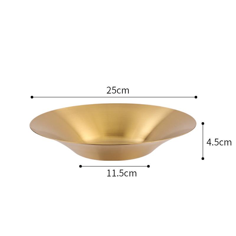 Stainless Steel Western Fruit Salad Stirring Bowl Round Dinner Plates Noodle Bowls Tableware Kitchen Tools