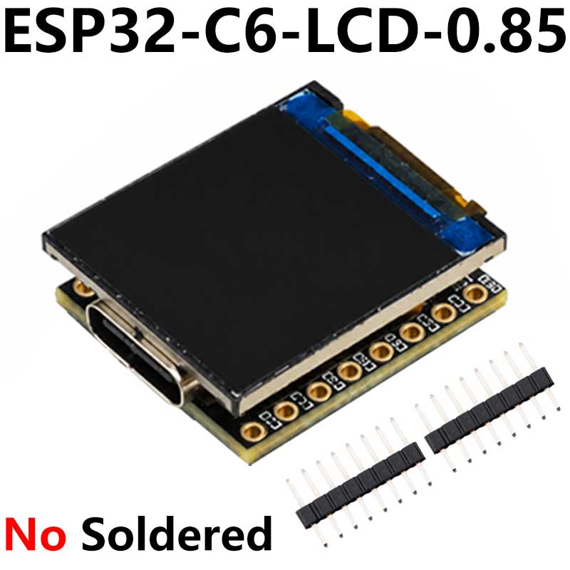 ESP32-C6 LCD Development Board 0.85 inch Display 0.85inch Screen 128x128 Mini SD-Port QST LVGL For Arduino