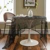 Elegant Lace Embroidery Tablecloth For Dining Table Decoration Polyester Fabric And Easy To Cleaning