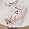 Pink Plum Blossom Protective Case for iPhone 15 Pro, 16 Pro, and 17 Pro Max