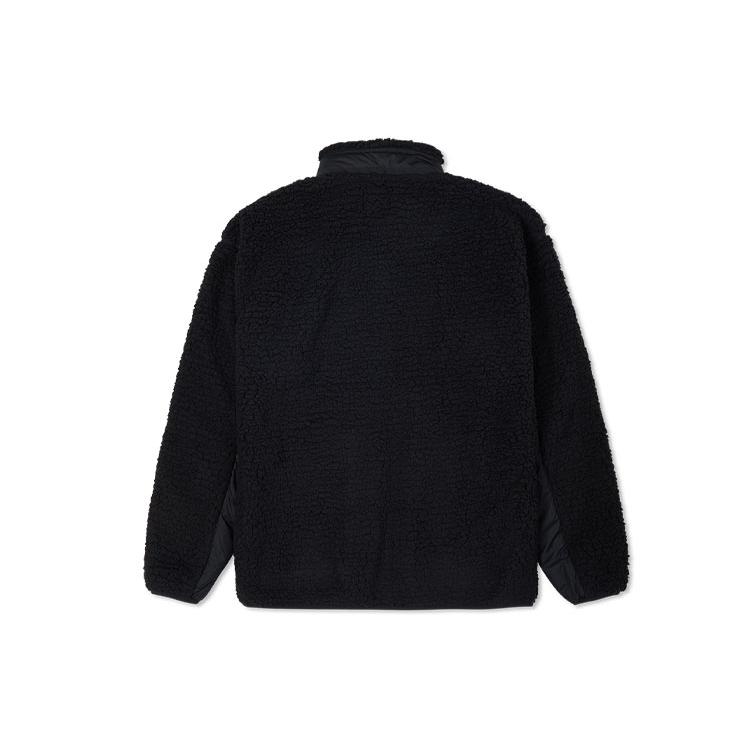 Converse Velvet Jackets Men's Black Stand Collar Moderate 10021937-A02