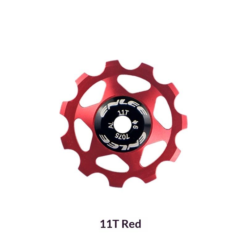 Bike Rear Derailleur Pulleys Mountain Bike And Road Bike Derailleur Pulleys 11T 13T Guide Wheel Steel Bearing Derailleur Parts 11T красный