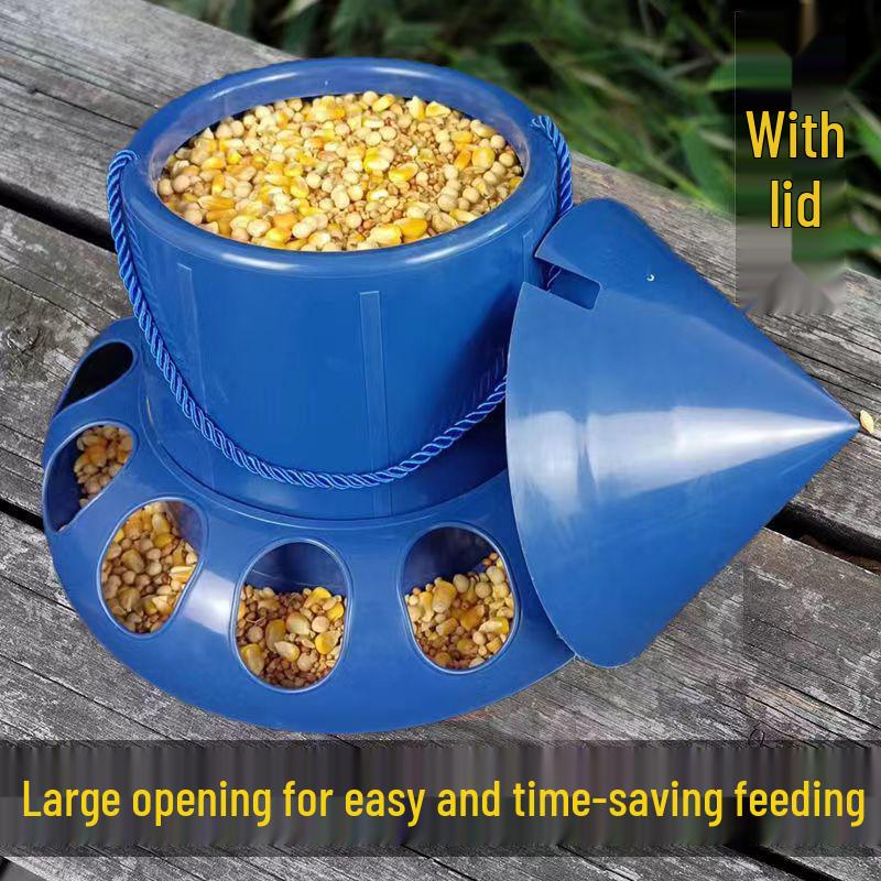 Automatic Chicken & Bird Feeder – Anti-Spill Food Dispenser for Ducks, Geese, Quail & Pigeons