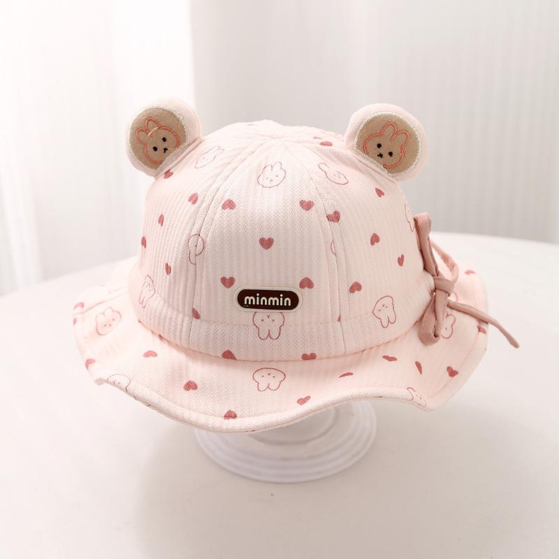 Kids Spring Autumn Sun Protection Bucket Hat Boys Girls Cute Shading Basin Cap Infant Toddler Four Seasons Universal Hat