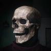 Halloween Decorations Scary Moving Jaw Open Mouth Head Creepy Latex Adult Face Horror Cosplay for Party Props