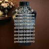 Slavic Ethnic Floral-Embossed Bride's Belt and Robe Breastplate for Women