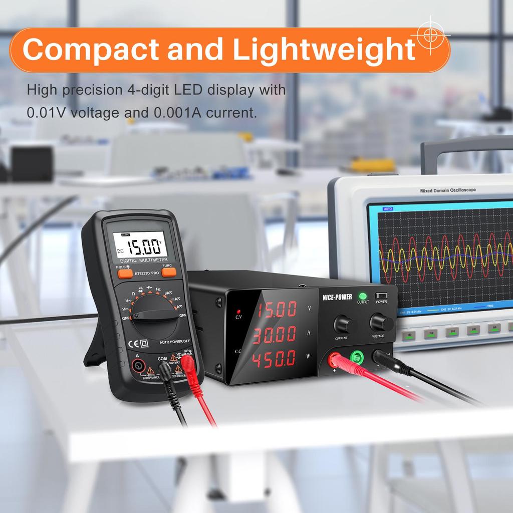Voltage Regulator NICE-POWER Stabilized Variable DC Power Supply Output Switch 0-120V 0-10A For Industrial Control & Power Debug R-SPS12010