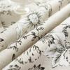 Floral Linen Cotton Tablecloth with Tassel Round Table Cover Dining Table Cover Tea Table Cloth Retro