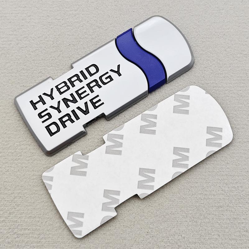3D Metal Logo HYBRID SYNERGY DRIVE Emblem Badge Decal For Toyota Prius Camry RAV4 Corolla Trunk Fender Sticker Car Accessories