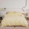 Haze Blue Duvet Cover Microfiber Solid Color Bedding Set,3pcs Comforter Cover with 2 Pillowcases Modern Home Bedroom Quilt Cover