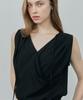 IHR Two-Way Shirring Blouse / Black