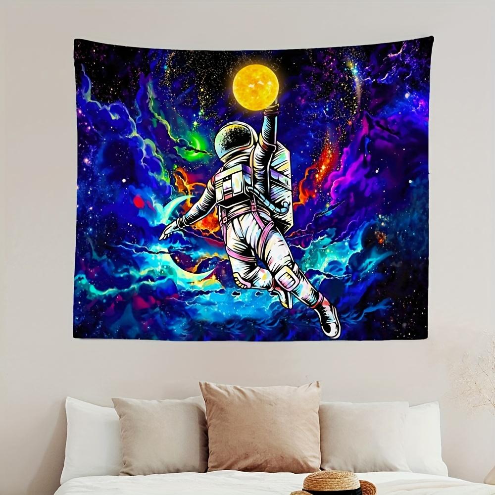 VIKAMA Royal Knight Astronaut Fantasy Tapestry Nebula Gradient Theme Bedroom Game SciFi Enthusiast Room Decor