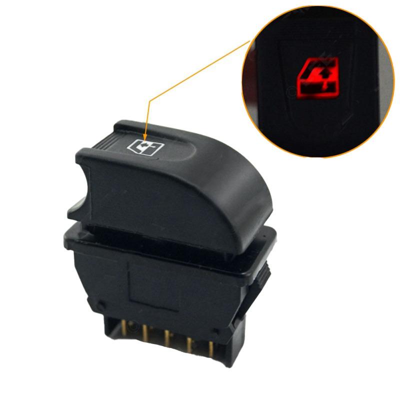 Car  Window  Regulator  Switch Built-in Green/Red Lighting Indicator 5-pin Power Window Single