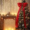 2 Pcs Christmas Velvet Wreath Sash for Front Door Blank Plain Garland Sash Accessories for Anniversary Wedding Party Indoor Outdoor Home Decor