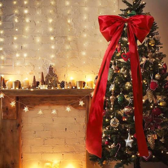 2 Pcs Christmas Velvet Wreath Sash for Front Door Blank Plain Garland Sash Accessories for Anniversary Wedding Party Indoor Outdoor Home Decor