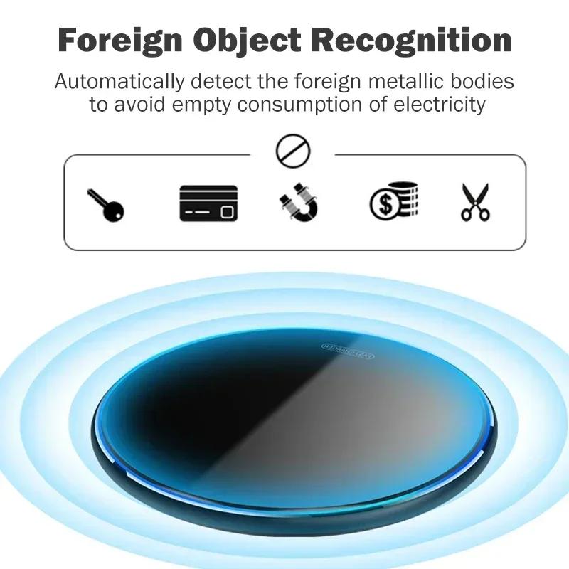 15W Qi-compatible Wireless Charger for Samsung Galaxy S24 S23 S22 S21 S20 Ultra Plus FE Wireless Charging Pad with Type-C Cable