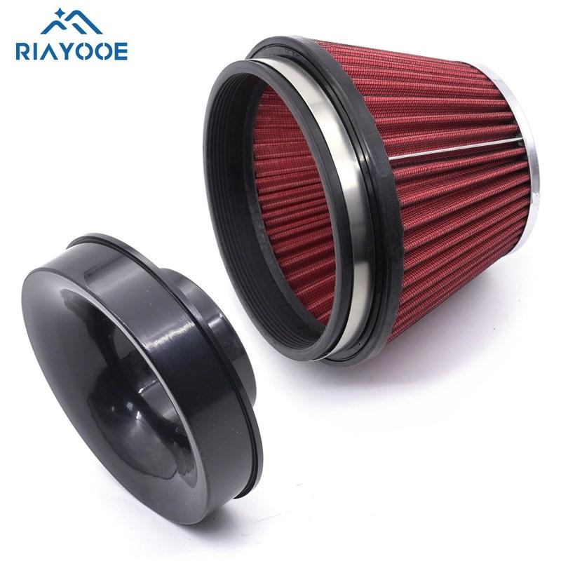 Air Intake Filter Auto Cold Kit Sport Racing Car Acessories Cone High Flow Filters Automobile Universal Parts 150-76/89/101mm