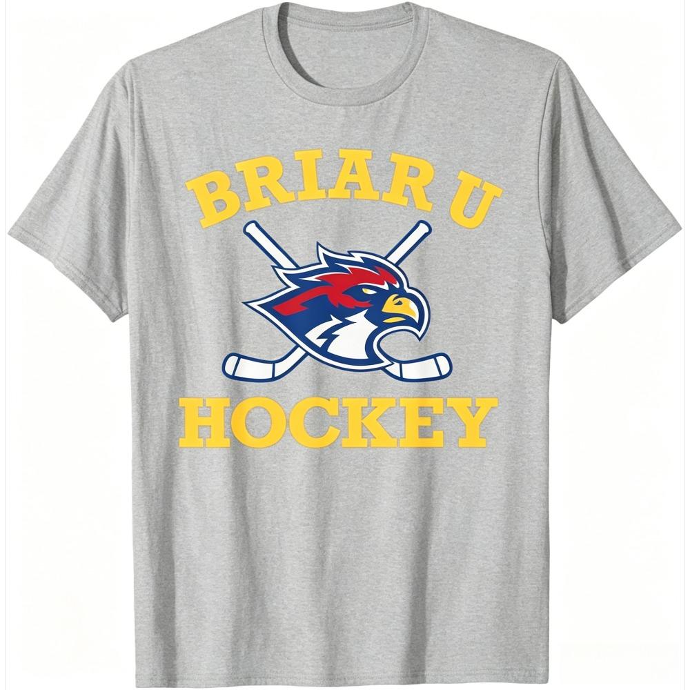2026 New Off-Campus Briar University Hawks  Cotton Men's Shirt High Quality Ice Hockey Graphic Oversized Women's Cheap T-shirt Daily Wear Cool Top