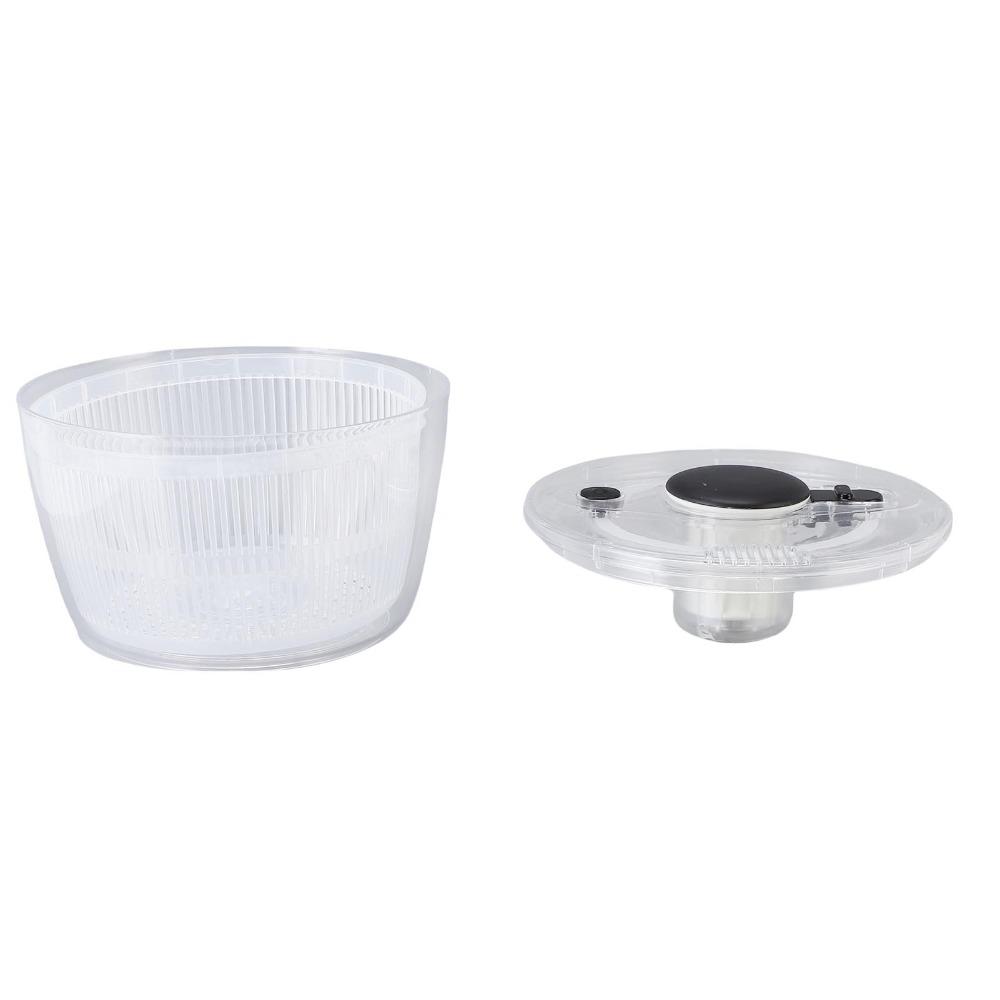 Large Capacity Salad Spinner Transparent Black Salad Washer  Vegetables and Fruits