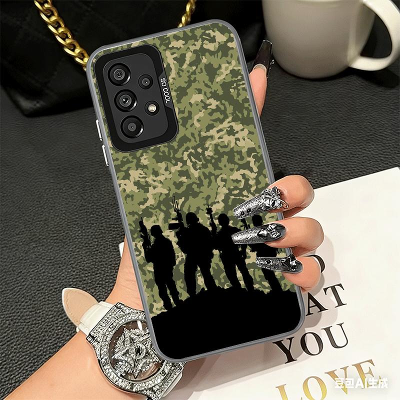 Camouflage Military Pattern Soft Phone Case for Samsung A17 A16 A15 A14 A13 A57 A56 A55 A54 A53 A37 A36 A35 A34 A33 A26 A25 A24