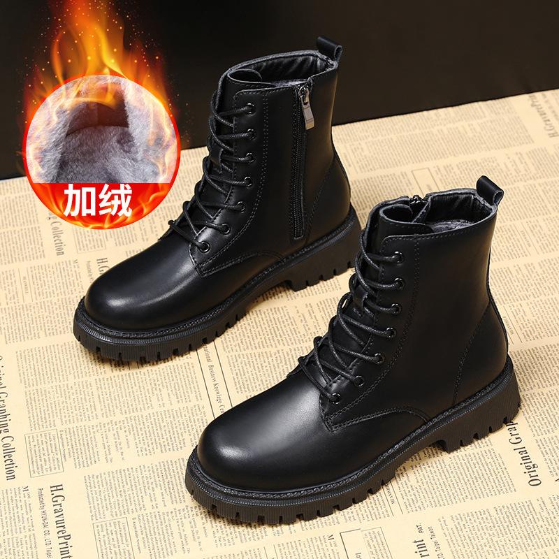 

Ветер Ботинки Мартин Женские Осенне-зимние Универсальные На толстой подошве Флисовые Короткие ботинки Женские Ботинки-локомотивы Короткие ботинки Женские 41