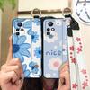 Phone Holder Kickstand Phone Case For infinix Zero X/X Pro/X6811/X6811B Silicone Ring Anti-dust Flower Oil Painting