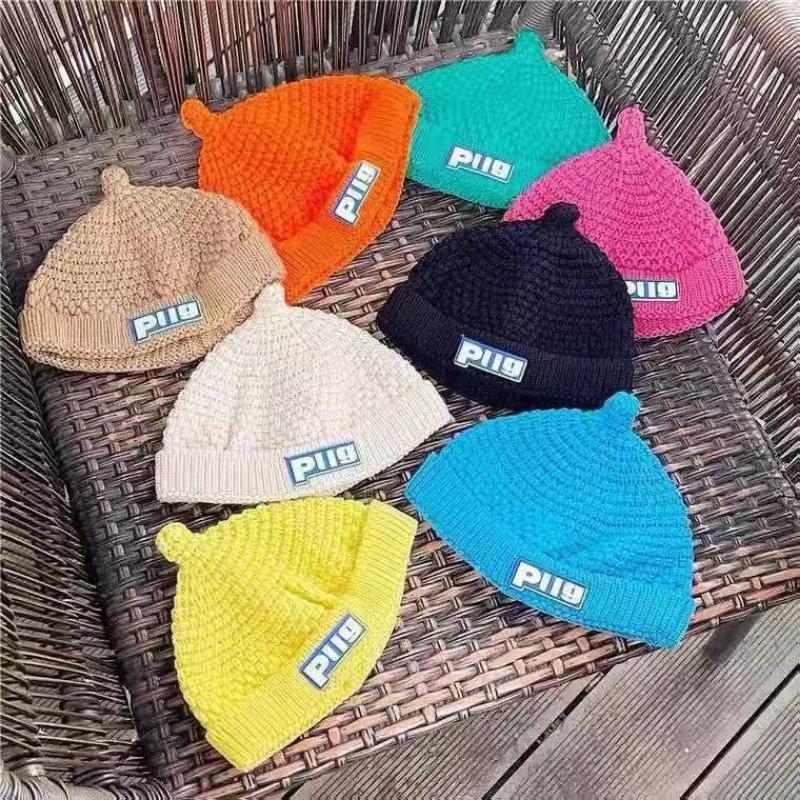 Cute pacifier infant baby hat autumn and winter men's and women's hats knitted wool small landlord pullover hat