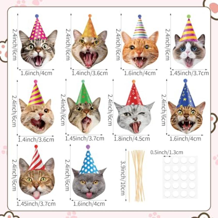 40Pcs Cupcake Toppers Birthday Cupcake Toppers Cake Decorations for Boys Girls Pet Themed Birthday Party Decorations Supplies