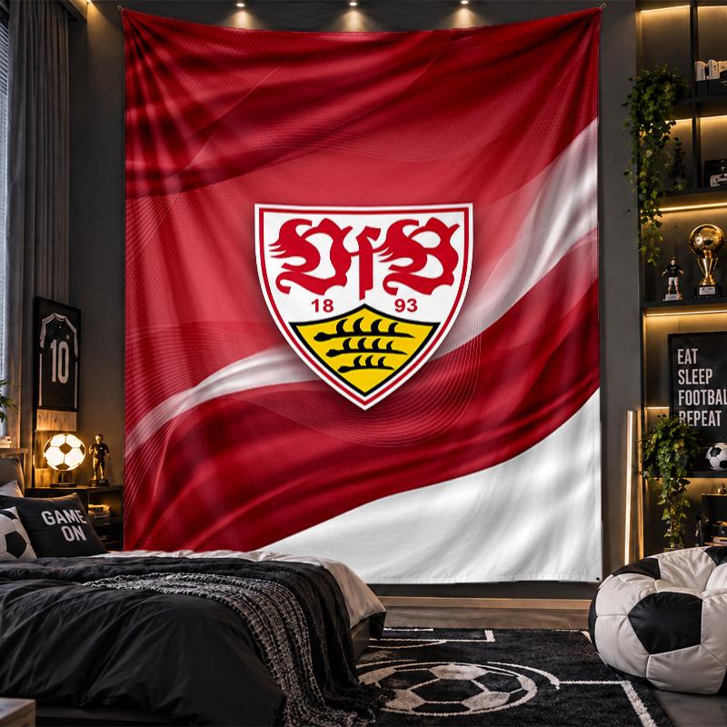 Wall Hanging Tapestry VfB Stuttgart Print Cloth for Living Room Bedroom Home Decor