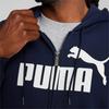 Puma Essentials Letter Logo Printed Comfortable Soft Hooded Cardigan Sweatshirt Men sweatshirt Navy-Blue 846816-06