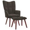 Day and Night - Day and Night Relaxation Armchair with Dark Gray Velvet Stool