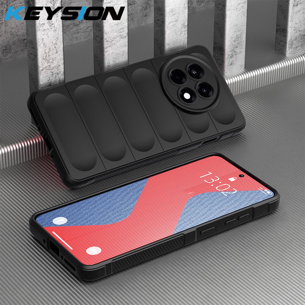 KEYSION Shockproof Matte Case for OnePlus 13R 5G 1+ 13R Anti-skid Soft Silicone Phone Back Cover for OnePlus Ace 5 Pro