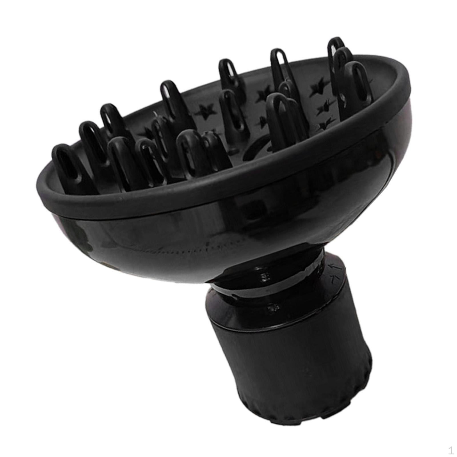 

Hair Blower Dryer Diffuser Adaptable for Diameter 3.8cm to 6cm Dryers and Blowers Styling Black 02