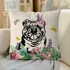 GAGEC Spring Pillow Covers 18x18 Inch English Bulldog Throw Pillowcase Hello Spring Home Sofa Holiday Cushion Case Farmhouse Dog Spring Decorations