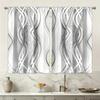 2Pc, 2D Flat-Print Non-Multi-Layer Curtains with Crystal Diamond Geometric Patterns, Colorful Pearl String Stripes, Pocket Rod Installation
