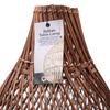 Rattan Table Lamp With UK Plug Dark Brown