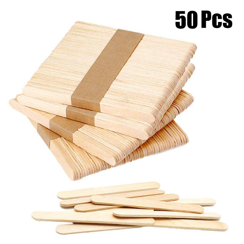 100Pcs/Set Popsicle Sticks Natural Wooden Pop Popsicle Sticks 11.4CM Length Wood Craft Ice Cream Sticks Popsicl Accesorios