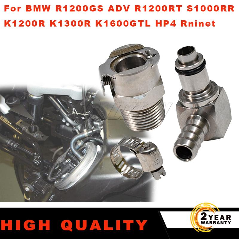 1 Set Fuel Pump Quick Release Metal Connector New Stainless steel For BMW R1200GS R1200RT S1000RR K1200R K1300R K1600GTL RnineT